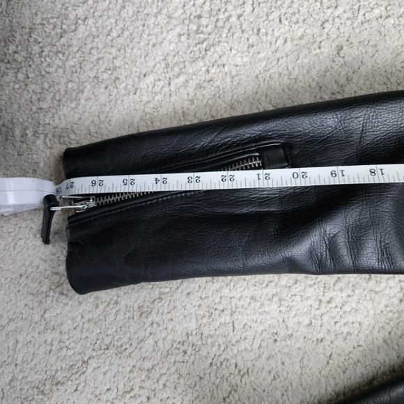 Boda Skins Men's Black Leather Biker Jacket, XL - Picture 9 of 10